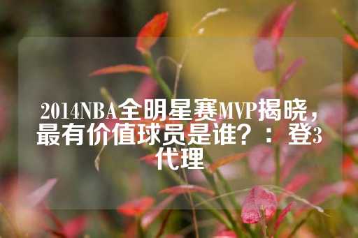 2014NBA全明星赛MVP揭晓，最有价值球员是谁？：登3代理